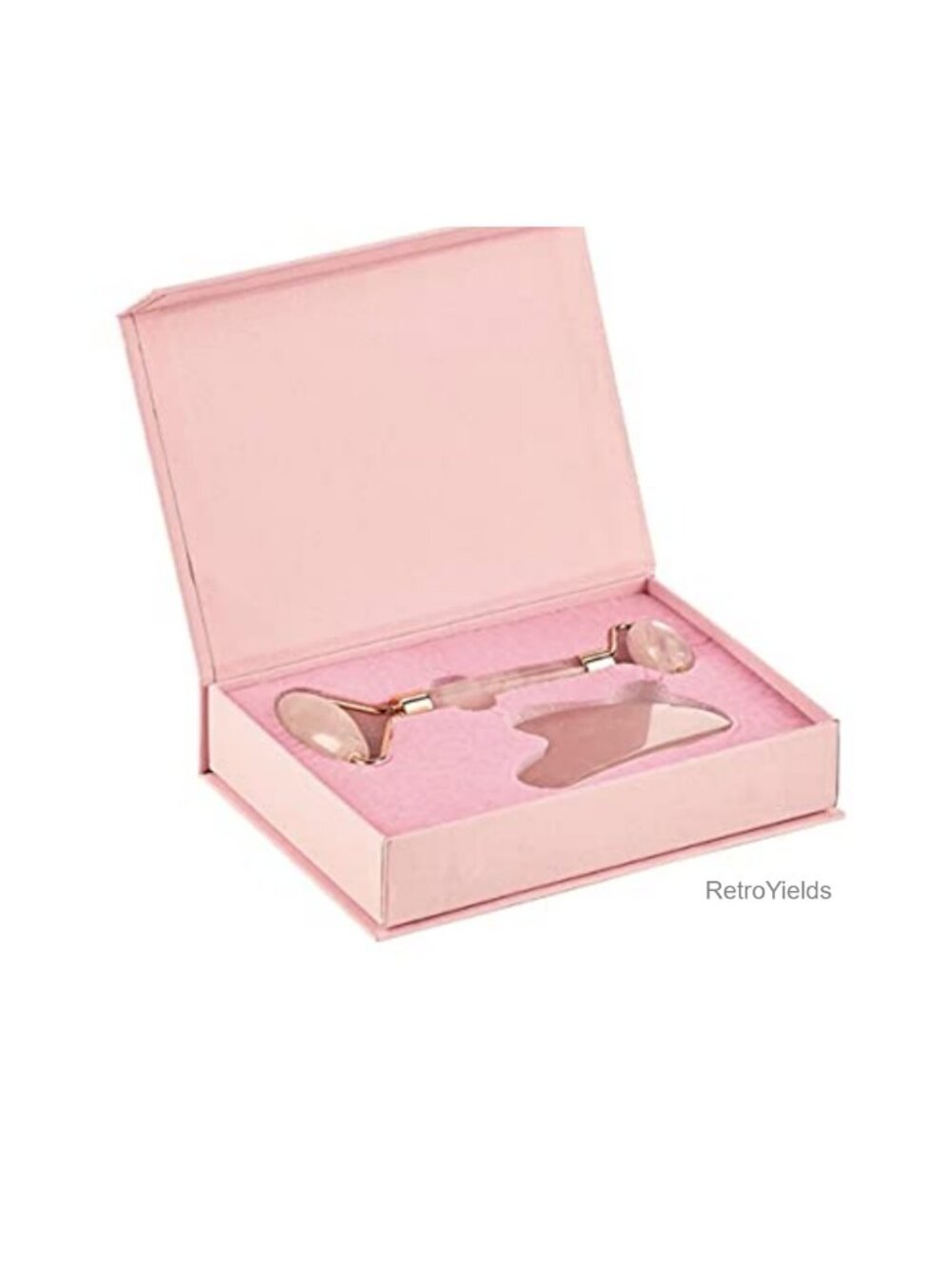 Rose Quartz Face Roller & Gua Sha Set – Facial Massage Skin Care Tools